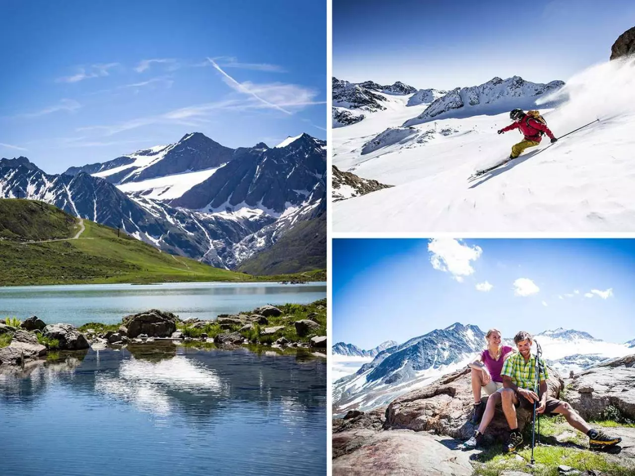 Sommer und Winter im Pitztal